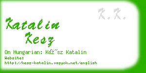 katalin kesz business card